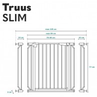 Baby Gate Truus (Lo-Truus-Slim-Grey-Graphite-Natural) di Lionelo Cancelletti