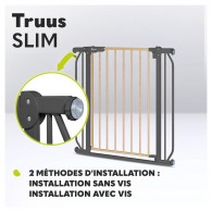 Baby Gate Truus (Lo-Truus-Slim-Grey-Graphite-Natural) di Lionelo Cancelletti