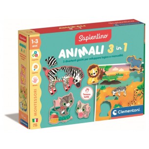 Montessori Animali 3in1 di Clem-05 Edu Giochi Sapientino