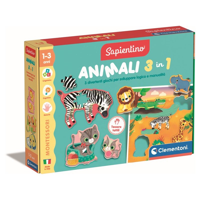 Montessori Animali 3in1 di Clem-05 Edu Giochi Sapientino