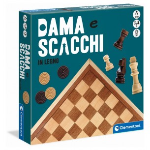 Dama e Scacchi in Legno di Clem-25 Game Board Games
