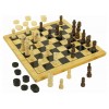 Dama e Scacchi in Legno di Clem-25 Game Board Games
