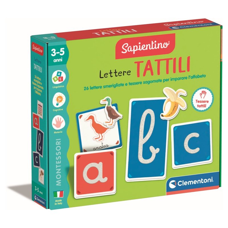 Montessori Lettere Tattili*** di Clem-05 Edu Giochi Sapientino