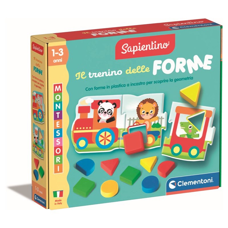 Montessori il Trenino delle Forme di Clem-05 Edu Giochi Sapientino