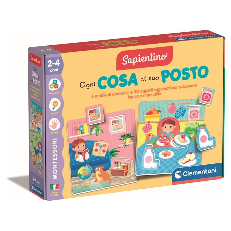 Montessori Ogni Cosa al Suo Posto di Clem-05 Edu Giochi Sapientino