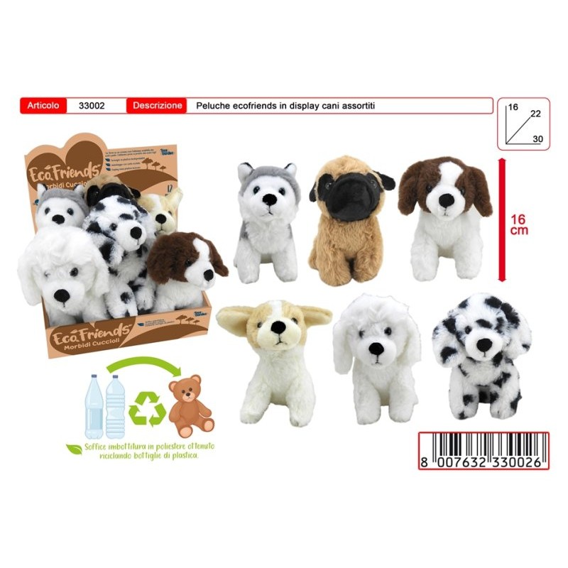 Cuoricini Cani 16cm in Display di Toys-Garden