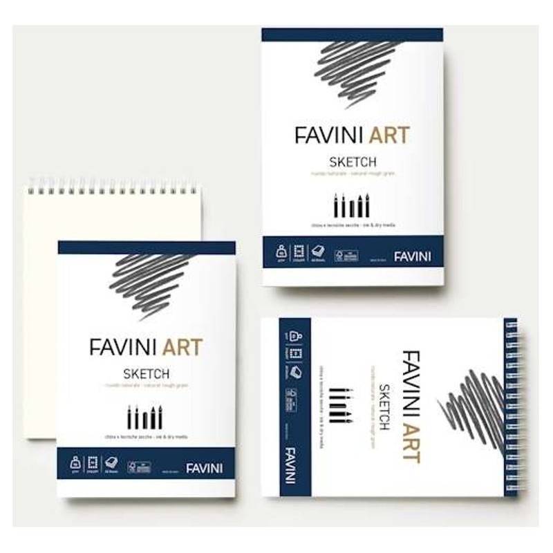 Blocco Art Sketch A4 90gr Collato di Favini