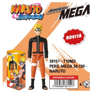 Pers. Mega 30 Cm - Naruto di Bandai Anime Heroes