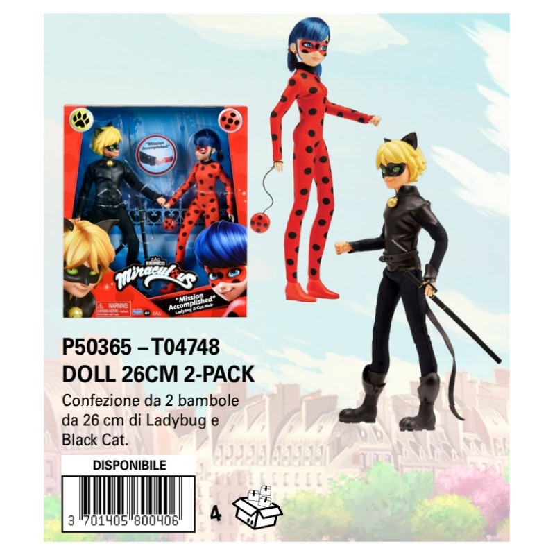 Miraculous Doll 26cm 2-Pack (T04748) di Bandai Miraculous