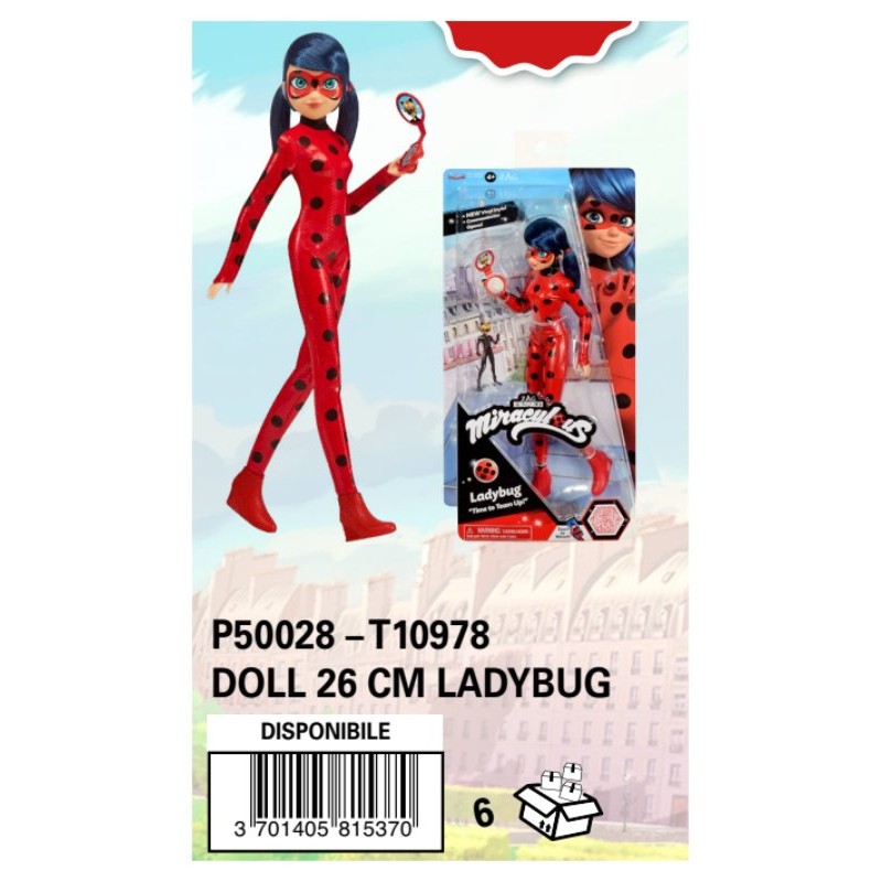 Miraculous Doll 26 Cm Ladybug (T10978) di Bandai Miraculous