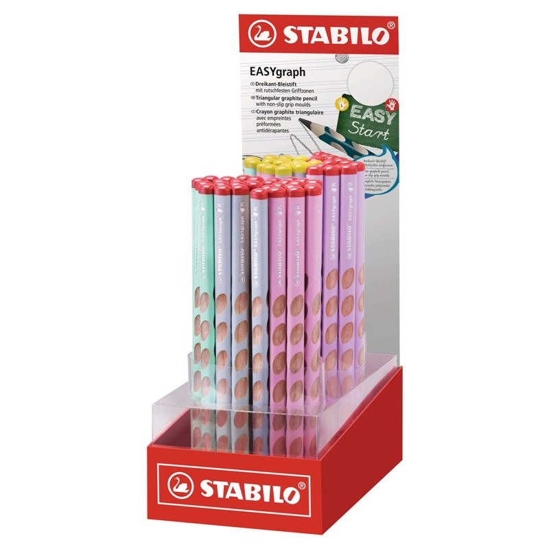 Stabilo Easygraph Pastel Espositore da 60 Matite Hb ( 40 per Dx e 20 per Sx)