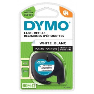 Nastro Dymo Letratag 912010 Bianco 12mmx4mt Plastica di Esselte Business