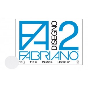 Album Fabriano Disegno 2 Liscio 24x33 110gr 10fl di Fedrigoni Spa