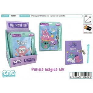 Tnt Secret Notes Blister Diario con Penna Magica 18cm Disp 6pz di Toys-Garden
