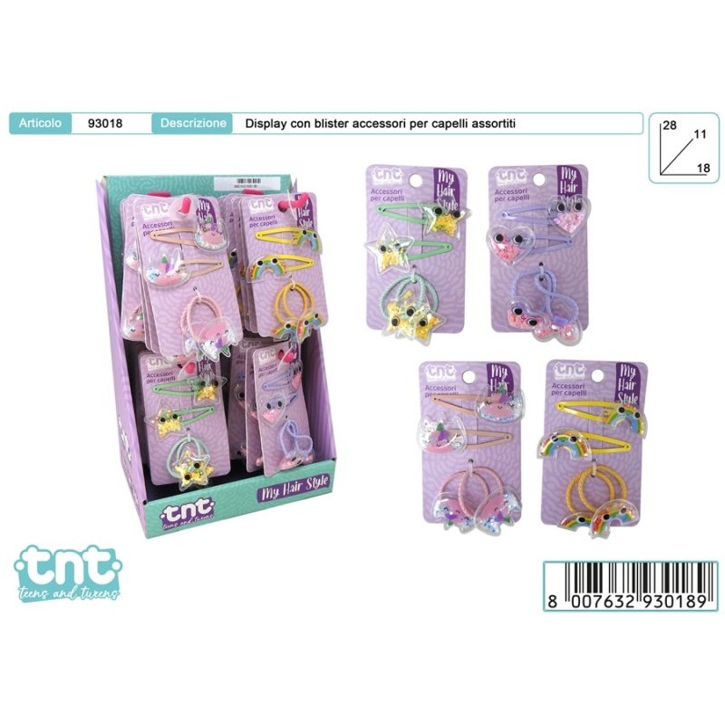 Tnt Set Capelli Kawaii Disp 40pz di Toys-Garden