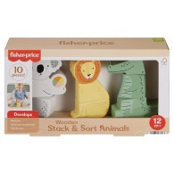 Fisher-Price Wood Animali della Savana di Mattel Fisherprice