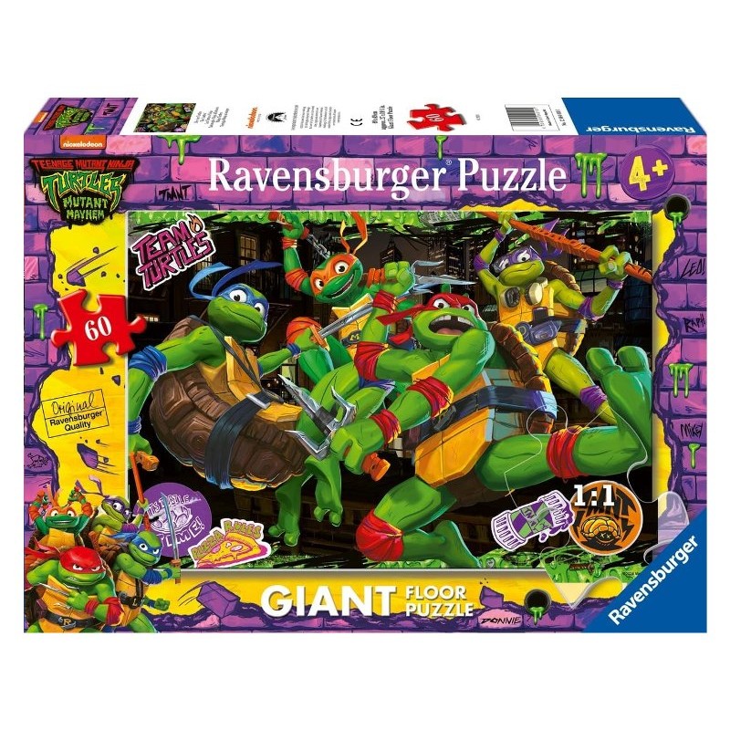 Puzzle Maxi 60 Teenage Mutant Ninja Turtles 60 Pz di Ravensburger Puzzle 60 Pz Giant