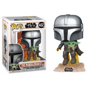 Pop Star Wars: The Mandalorian- Mando Flying W/Jet di Funko Lcc