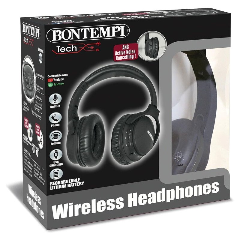 Cuffia Wireless con Riduzione Rumore (Anc / Enc) di Bontempi