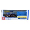 1/32 Farm Tractor W/ Trailer - Nf 17.315hd W/ Hay Trailer Blue di Bburago