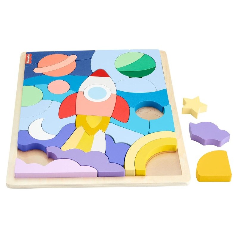 Fisher-Price Wood Puzzle Astronave di Mattel Fisherprice