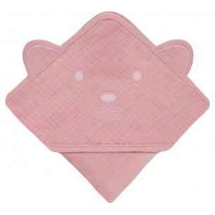Hooded Towel (Lo-Muslin-Hooded-Towel-Pink-Baby) di Lionelo Accessori