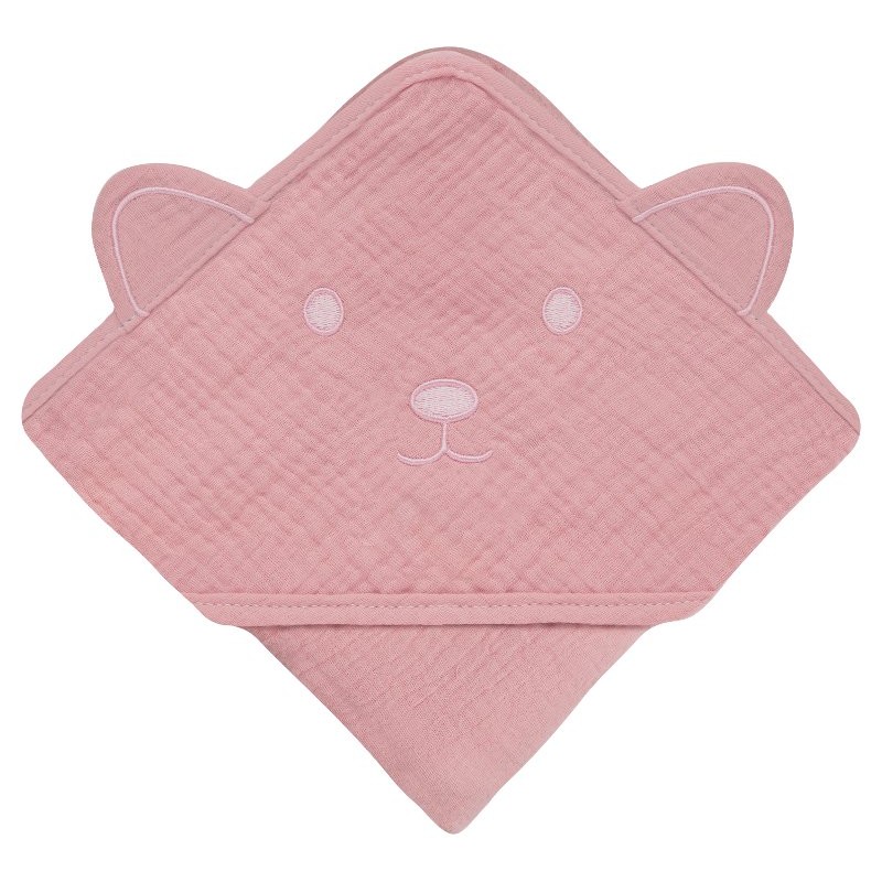 Hooded Towel (Lo-Muslin-Hooded-Towel-Pink-Baby) di Lionelo Accessori