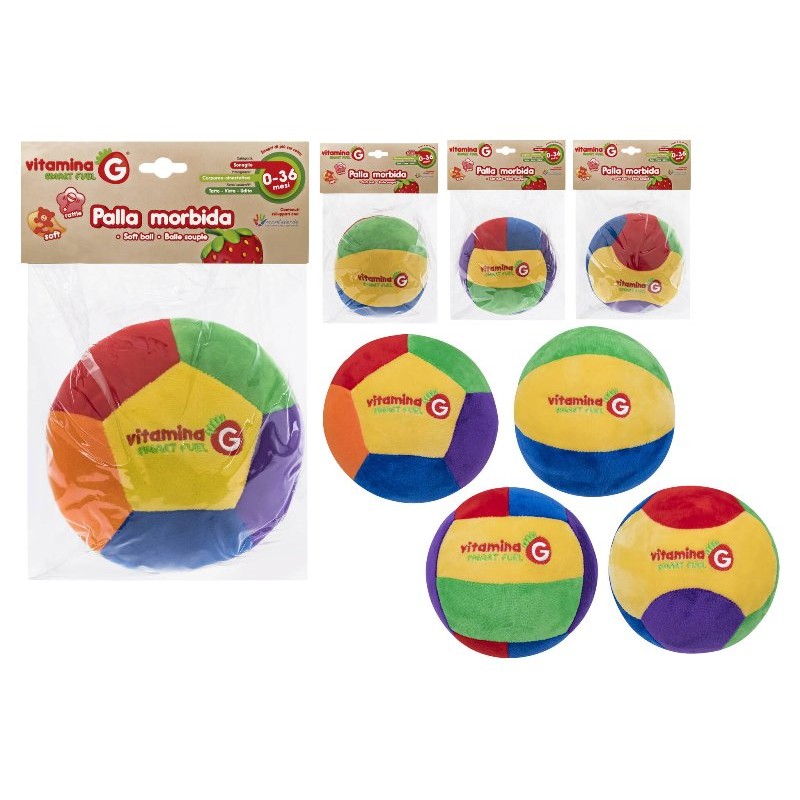 Palla Soffice 15cm C/Sonaglio 4ass (Polyester) di Globo