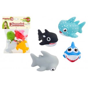 Gommolosi Animali Marini 4pz 2 Ass. di Globo