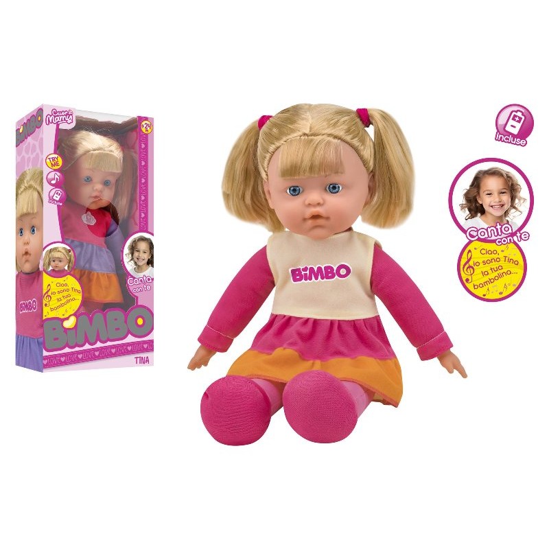 Bambola C. Morbido Cm44 B/O Canta con Te T-Me 2col di Globo