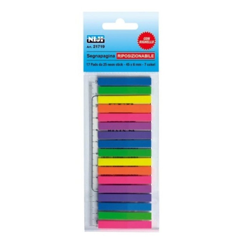 Segnapagina 7 Colori/425 Fogli di Lebez