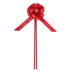 Satin Pull-Bows 25mm Cf 12 Fiocco Strip in Tessuto Rosso di Star