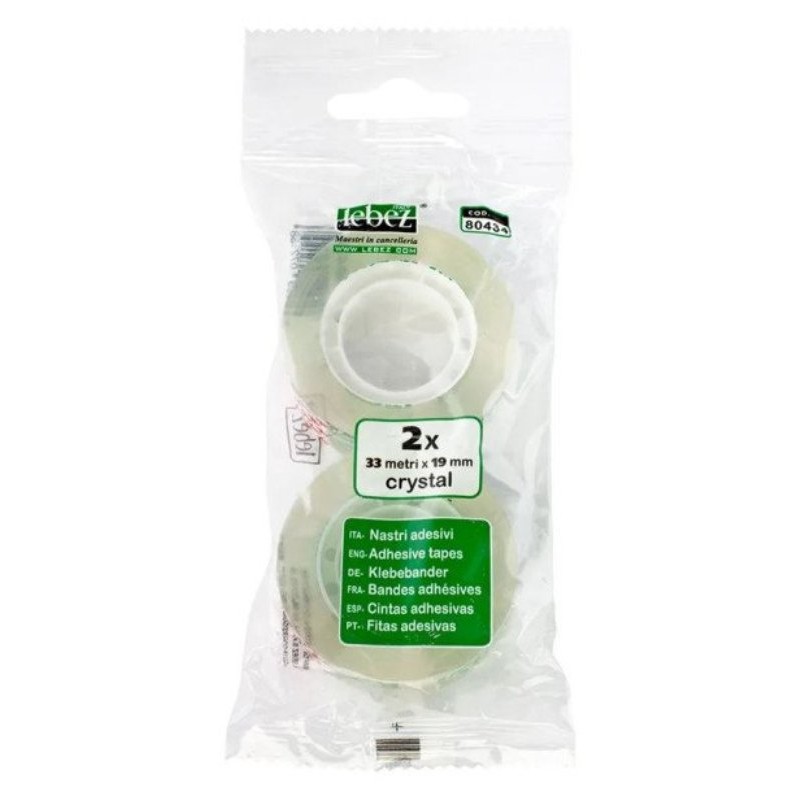 Nastro Adesivo 19mmx33m 2 Pz. di Lebez