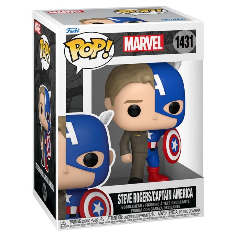 Funko Split Captain A/Steve R (Pop! Vinyl: Marvel Comics) di Funko Lcc