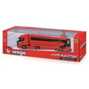 1/43 Iveco S Way Cab W/Trailer + 1 Ferrari 1/43 Sf-24 (W/O Helmet) di Bburago