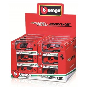 1/64 Ferrari Race + Play, Assorted in Window Box+Dispenser di Bburago