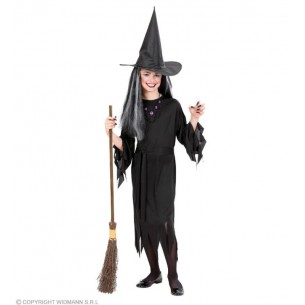Cost.Strega (Vestito. Cintura. Cappello) (158 Cm / 11-13 Years) di Widmann