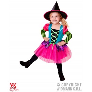 Cost.Strega (Vestito. Cappello) (104 Cm / 2-3 Years) di Widmann