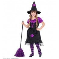 Cost.Strega (Vestito con Sottogonna Crinolina. Cappello) (104 Cm / 2-3 Years) di Widmann