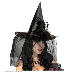 Cappelli da Strega con Tulle. Piume e Ragno di Widmann