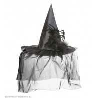 Cappelli da Strega con Tulle. Piume e Ragno di Widmann