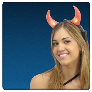 Cerchietto con Corna Lum. (Batt.Incl.) su Cartoncino di Carnival-Toys