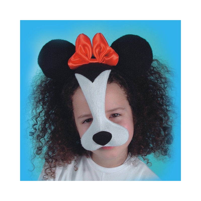 Maschera in Plastica con Piume Fucsia e Gemma su Cartoncino di Carnival-Toys