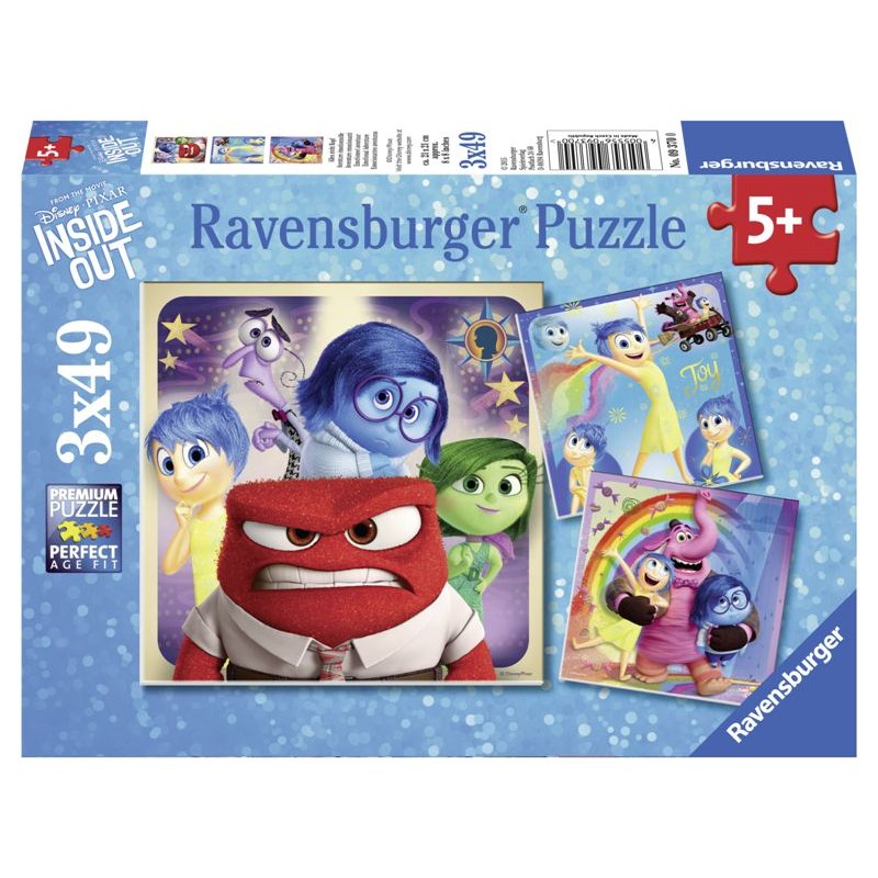Puzzle 3x49 Pz Inside Out 1 di Ravensburger Puzzle 3x49 Pz