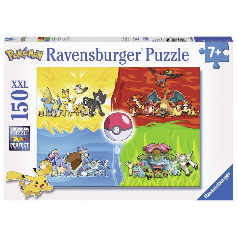 Puzzle 150 Pokemon Xxl 150 Pz di Ravensburger Puzzle 150 Pezzi Xxl