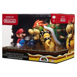 Nintendo Super Mario Set Battaglia di Lava Mario Vs Bowser di Jakks Nintendo Super Mario