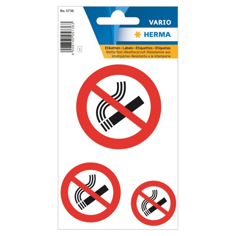 Etichette Herma Home Vietato Fumare