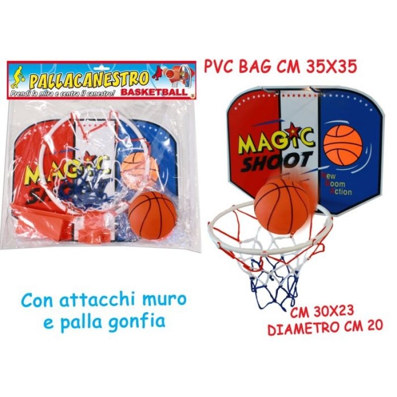 Gioco Basket C/Palla Gonfia Diam Cm 20 Cm 30x23 di Teorema