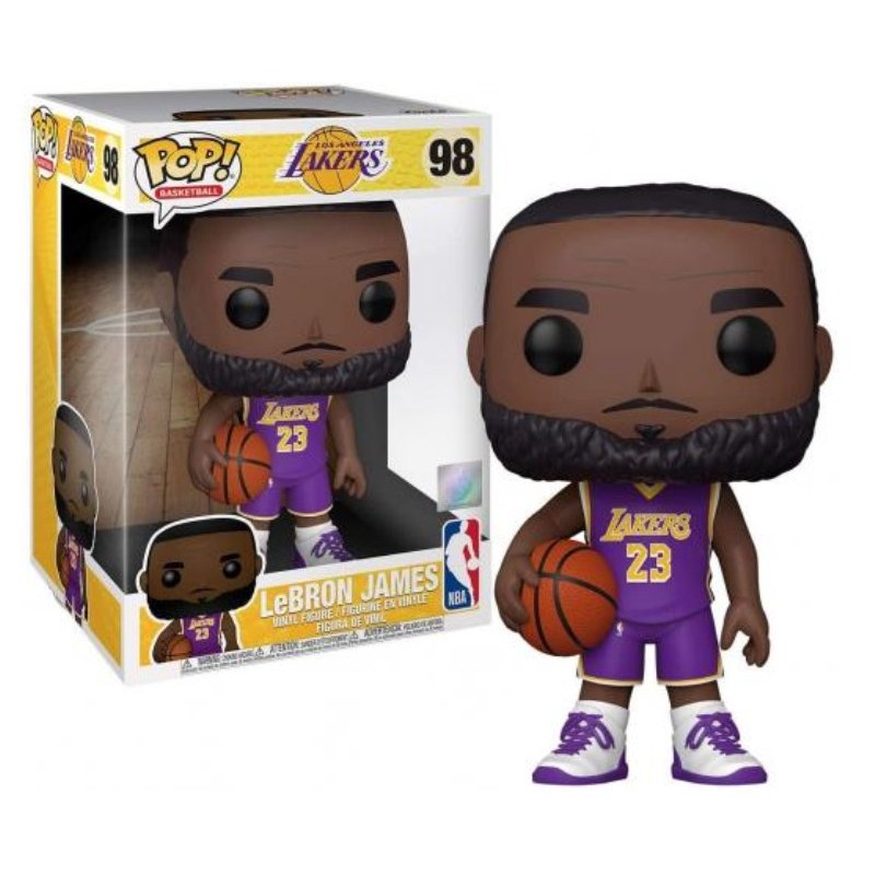 Pop Nba: Lakers - 10'' Lebron James(Purple Jersey) di Funko Lcc