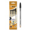 Blister 4 Penne Nere Cristal Original di Bic